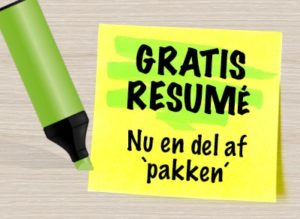 Gratis professionelt resume er en del af pakken